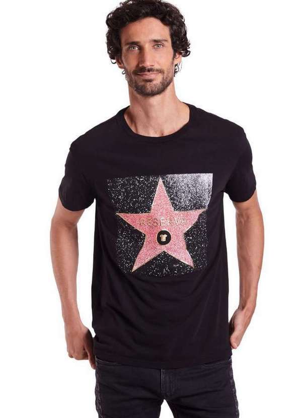Reserva - Camiseta Estampada Calcada da Fama Reserva Preto