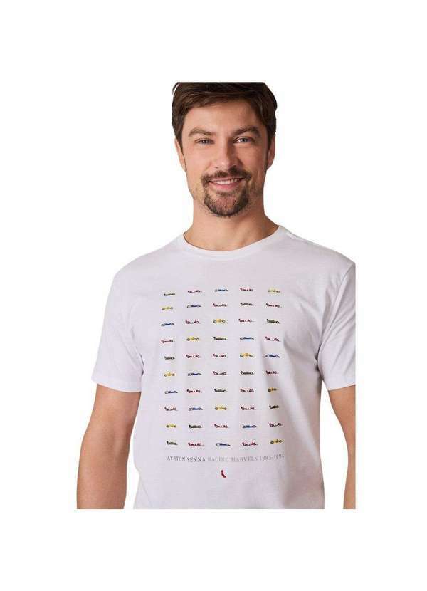 Reserva - Camiseta Estampada Car Collection Senna Reserva Branco
