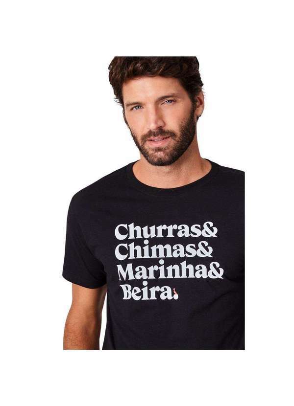 Reserva - Camiseta Estampada Churras Inter Reserva Preto