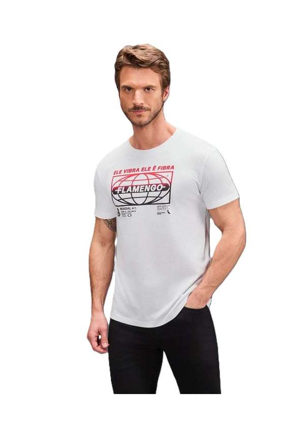 Reserva - Camiseta Estampada Ele Vibra Flamengo Reserva Branco
