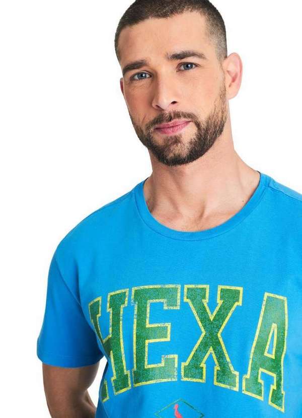 Reserva - Camiseta Estampada Hexa Reserva Azul Stoned 1