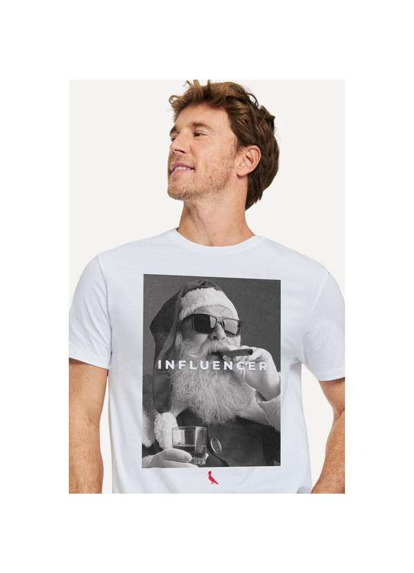 Reserva - Camiseta Estampada Influencer Papai Noel Reserva Branco 2