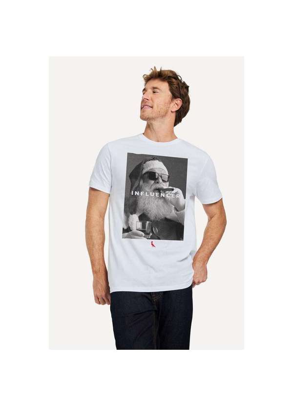 Reserva - Camiseta Estampada Influencer Papai Noel Reserva Branco 4