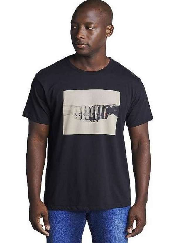 Reserva - Camiseta Estampada Juntos Reserva Preto
