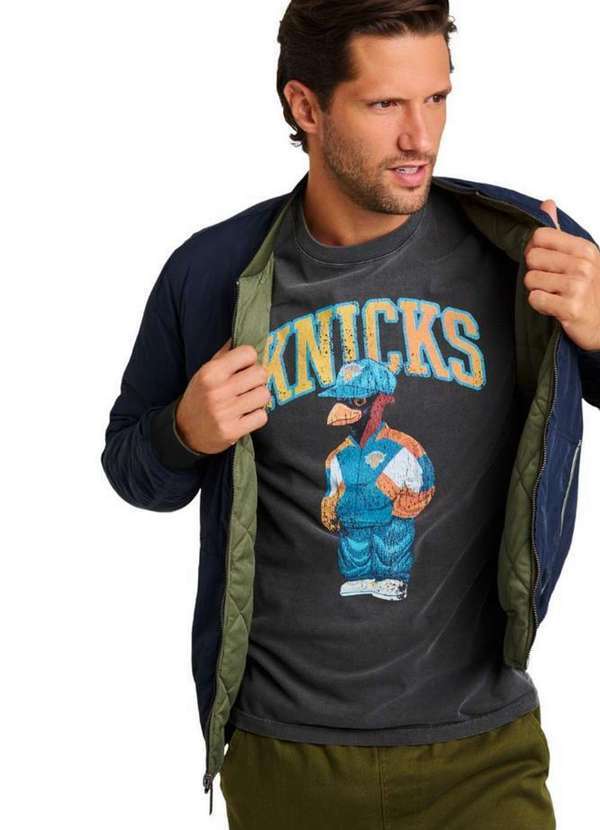Reserva - Camiseta Estampada Knicks Reserva Preto