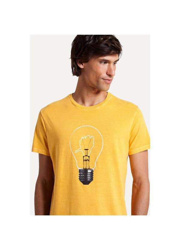 Reserva - Camiseta Estampada Lamp 2 0 Reserva Amarelo Ouro