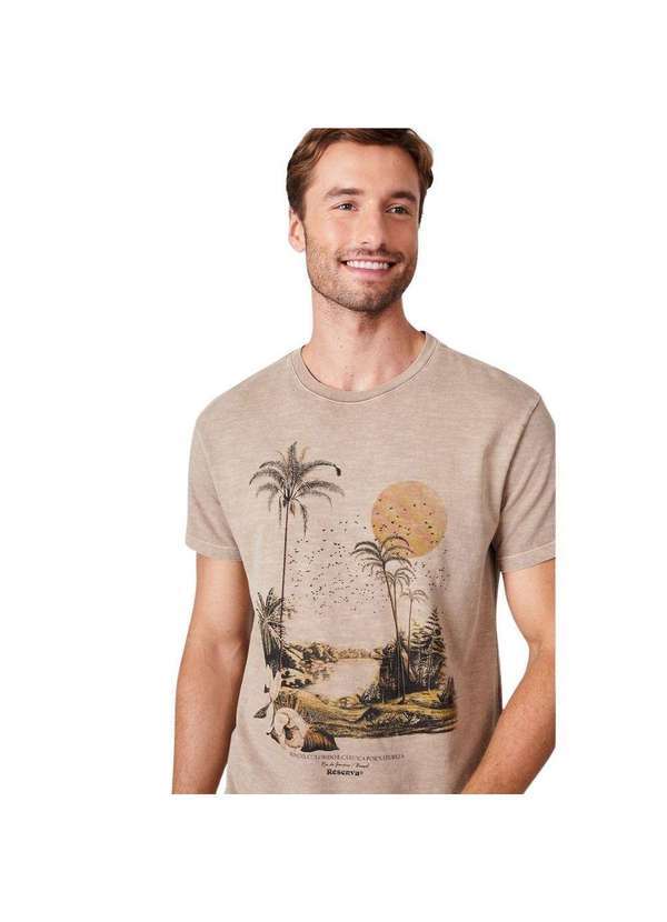 Reserva - Camiseta Estampada Lua Natural Reserva Bege