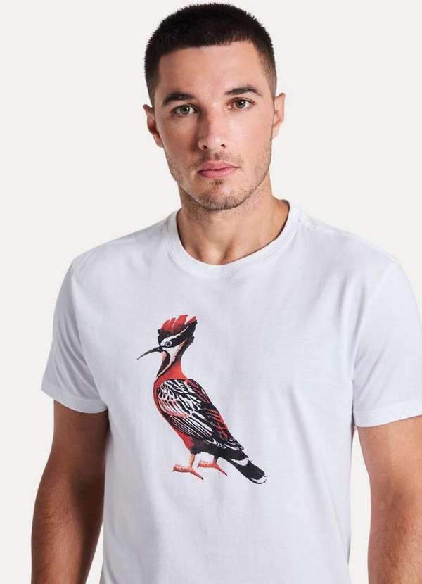 Reserva - Camiseta Estampada Pica Pau Pássaro Reserva Branco 2