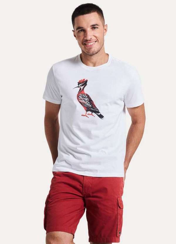 Reserva - Camiseta Estampada Pica Pau Pássaro Reserva Branco 3