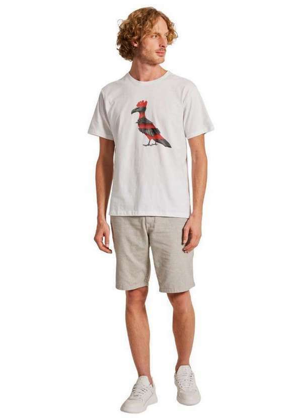 Reserva - Camiseta Estampada Pica Pau Urubu Reserva Branco