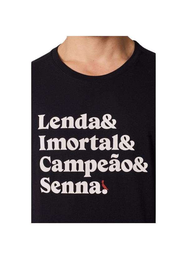 Reserva - Camiseta Estampada Senna Reserva Preto