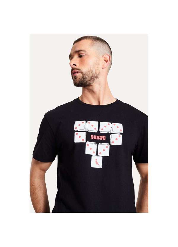 Reserva - Camiseta Estampada Sorte Amor 1 Reserva Preto