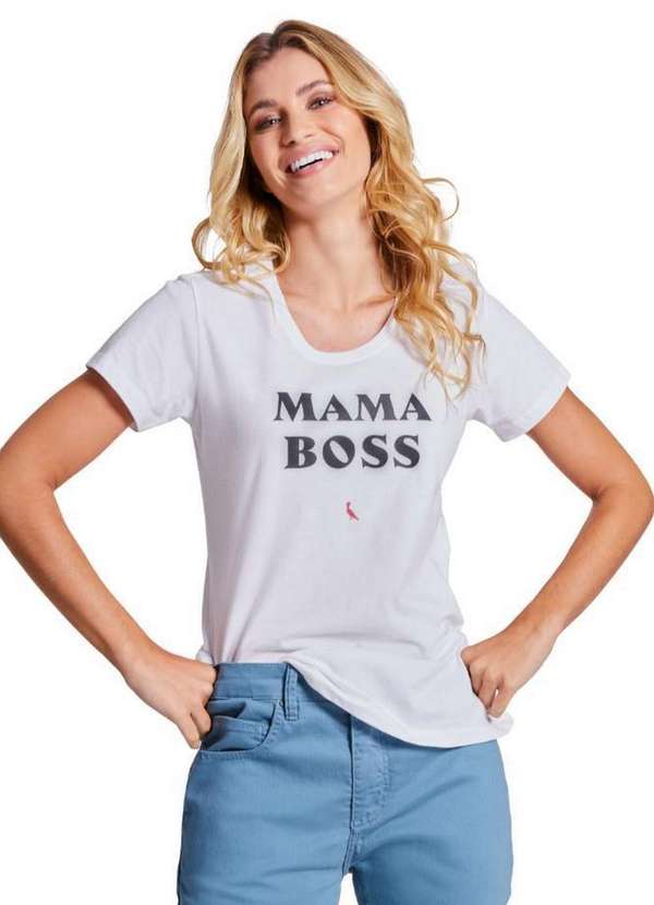 Reserva - Camiseta Feminina Estampa Mama Boss Reserva Branco 1