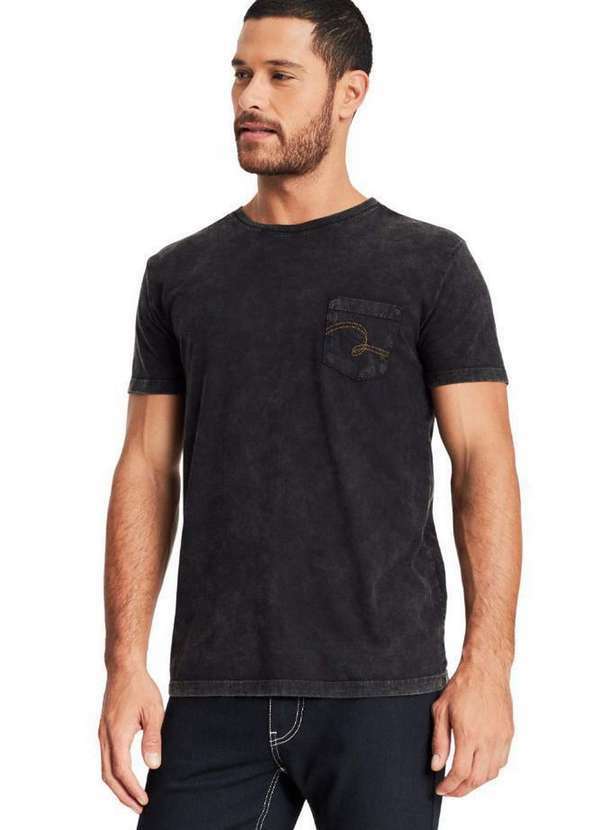 Reserva - Camiseta Indigo com Bolso Reserva Preto