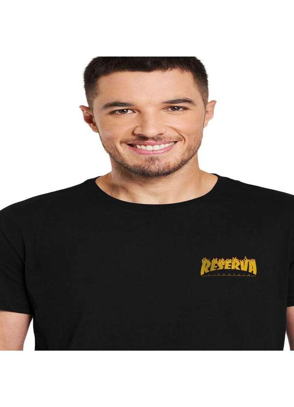 Reserva - Camiseta Lifestyle Fire Escudo Reserva Preto 3