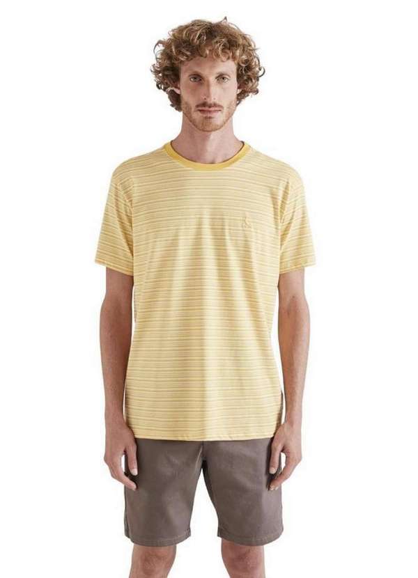 Reserva - Camiseta Listrado Linho Reserva Amarelo
