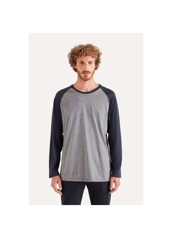 Reserva - Camiseta Manga Longa Raglan Básica Reserva Cinza Mescla 3