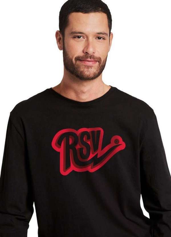 Reserva - Camiseta Ml Bolt Red Reserva Preto