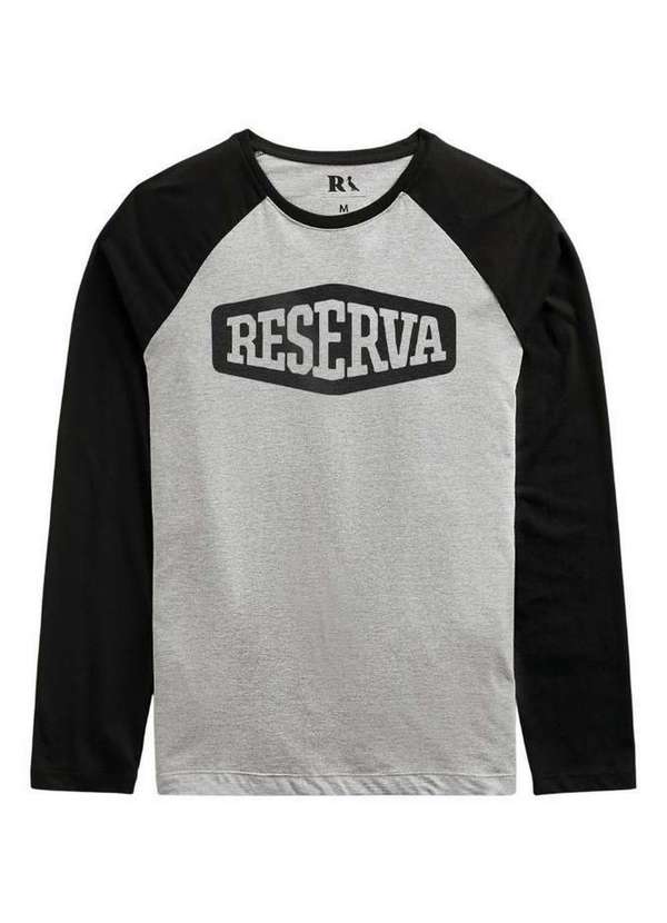 Reserva - Camiseta Ml Sign Black Reserva Cinza Mescla/Preto 3