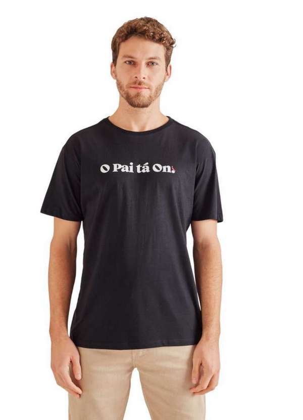 Reserva - Camiseta o Pai Tá On Conforto Casual Reserva Preto