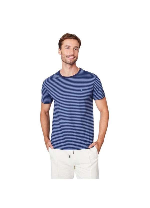 Reserva - Camiseta Regular Listrado Urca Reserva Carbono Az 2