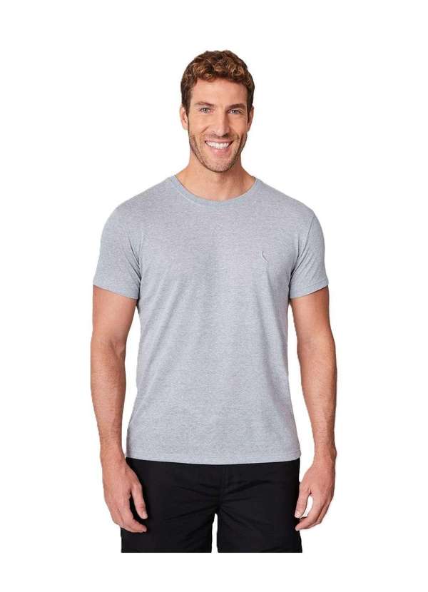 Reserva - Camiseta Slim Malha Pêssego Reserva Cinza