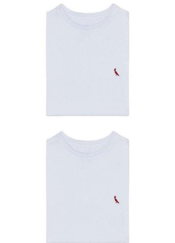 Reserva - Kit 2 Camisetas Brasa Branca Pica Pau Bordado Reserva Branco