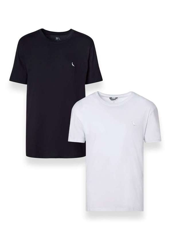 Reserva - Kit 2 Camisetas Suspiro Bordado Reserva Branco/Preto
