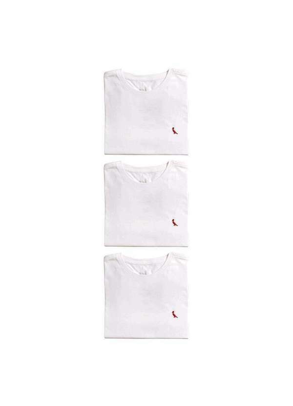 Reserva - Kit 3 Camisetas Brasa Pica Pau Bordado Reserva Branco
