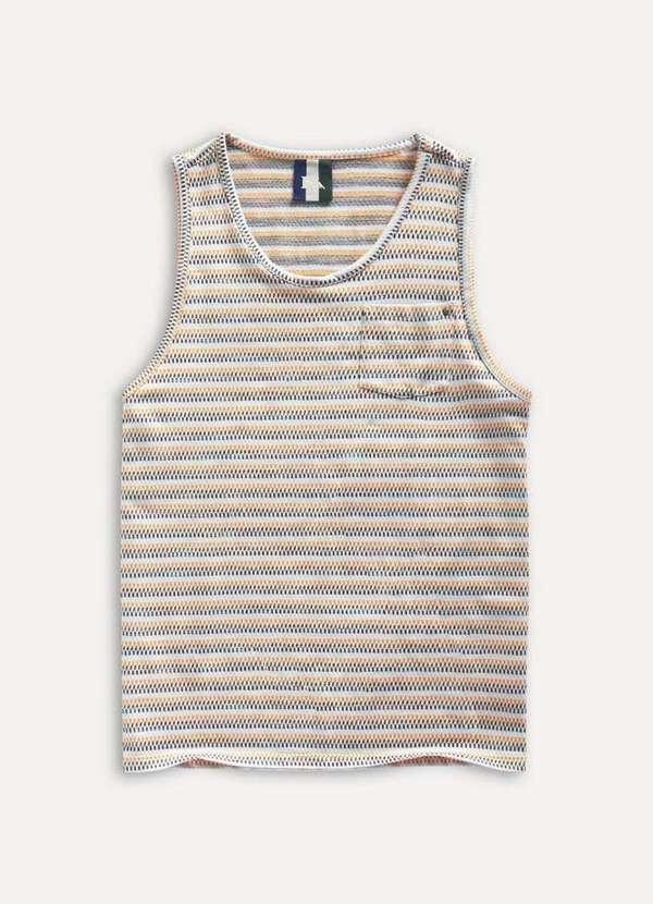 Reserva - Regata Masculina Jacquard Listra Color Reserva Areia 1