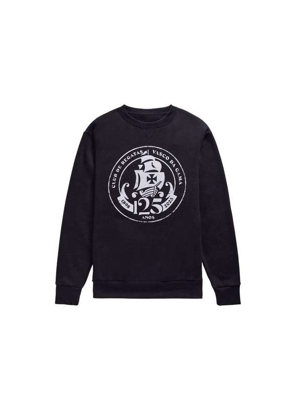 Reserva - Casaco de Moletom Brasão 125 Anos Vasco Reserva Preto