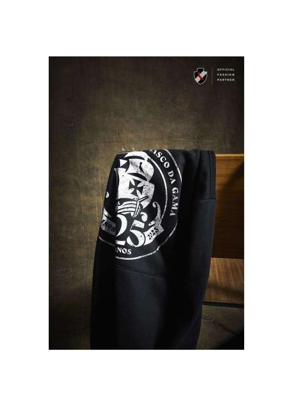 Reserva - Casaco de Moletom Brasão 125 Anos Vasco Reserva Preto 6
