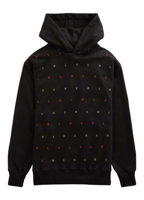 Reserva - Hoodie Estampado Escudo Full Flamengo Reserva Preto