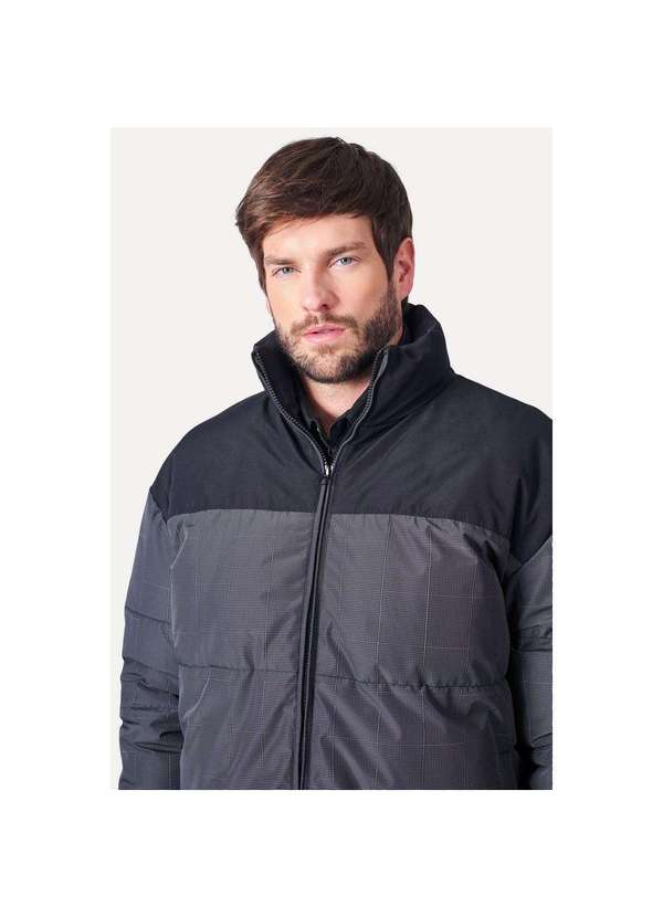 Reserva - Jaqueta Dupla Face Puffer Grid Reserva Preto/Cinza 2