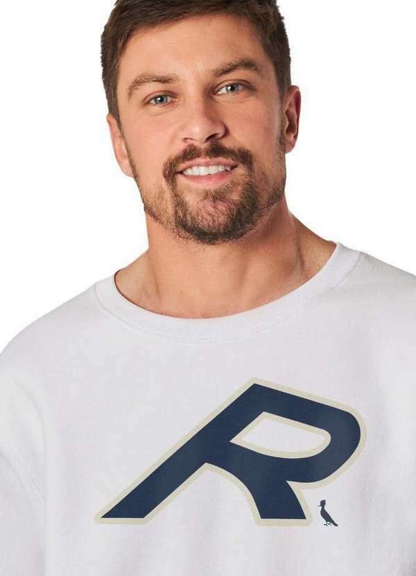 Reserva - Moletom Careca Type R Navy Reserva Branco