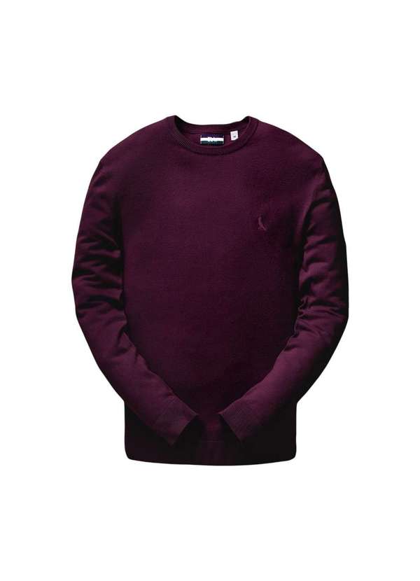 Reserva - Tricot Básico Gola Careca Reserva Vinho