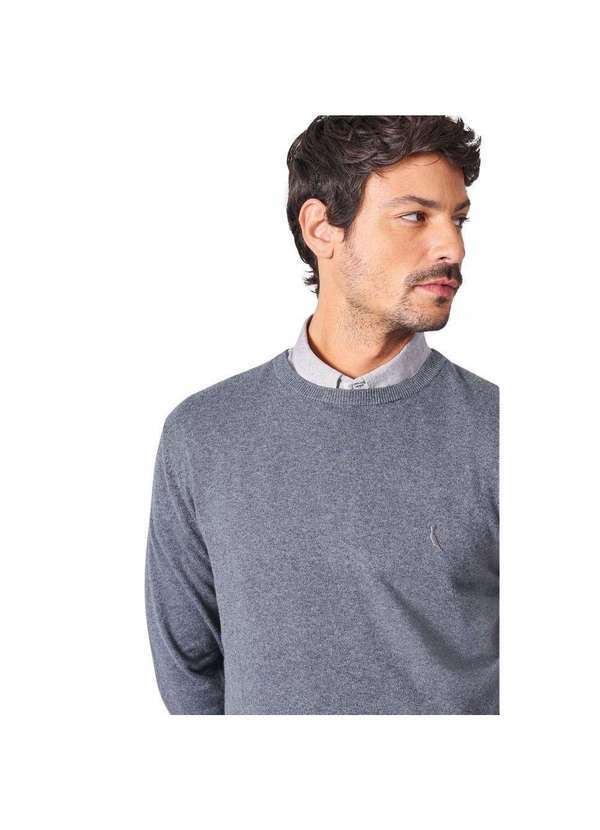 Reserva - Tricot Gola Careca Reserva Cinza Mescla Escuro