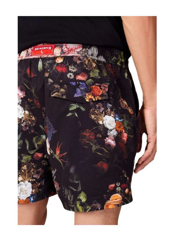 Reserva - Short Praia Textura Floral Urbano Reserva Preto 4