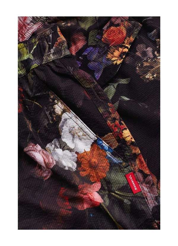 Reserva - Short Praia Textura Floral Urbano Reserva Preto 5