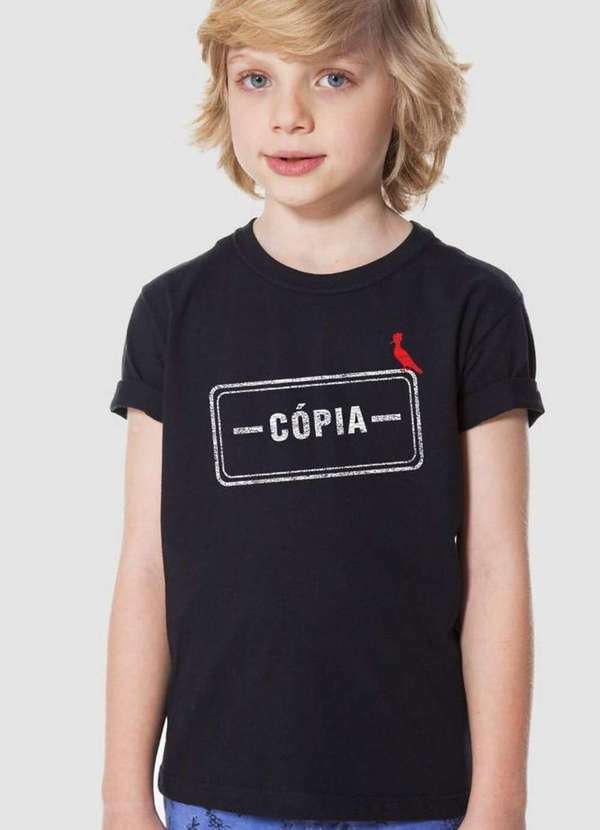 Reserva Mini - Camiseta Carimbo Cópia Reserva Infantil Reserva Mini Preto