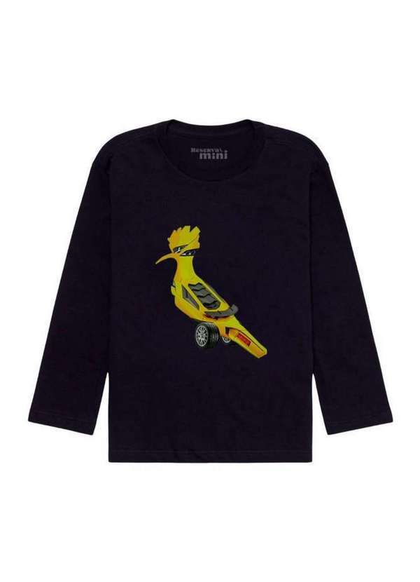 Reserva Mini - Camiseta Ml Pica Pau Carro Reserva Mini Preto