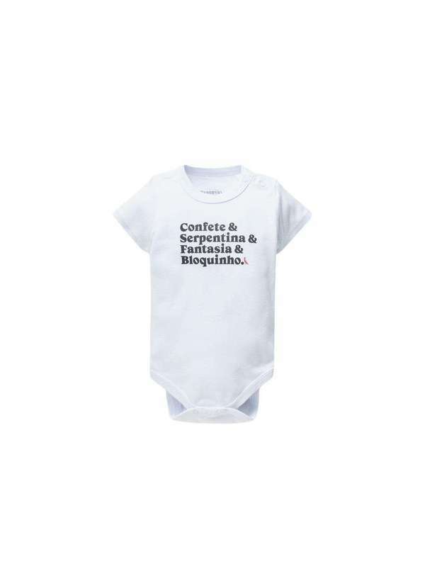 Reserva Mini - Body Bb Estampa Confete e Serpentina Reserva Mini Branco