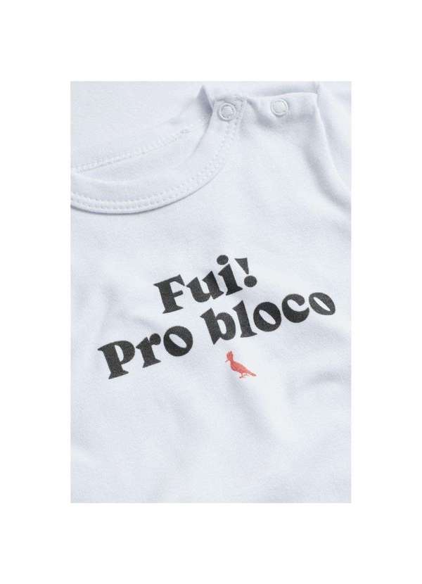 Reserva Mini - Body Bb Estampa Fui Pro Bloco Reserva Mini Branco 2