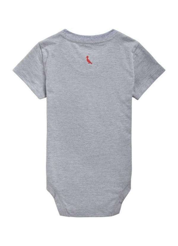 Reserva Mini - Body Bb Estampado Pai e Quem Cria Reserva Mini Cinza Mescla 3