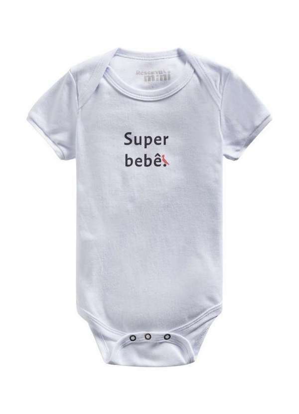 Reserva Mini - Body Bebê Estampado Super Bebê Reserva Mini Branco