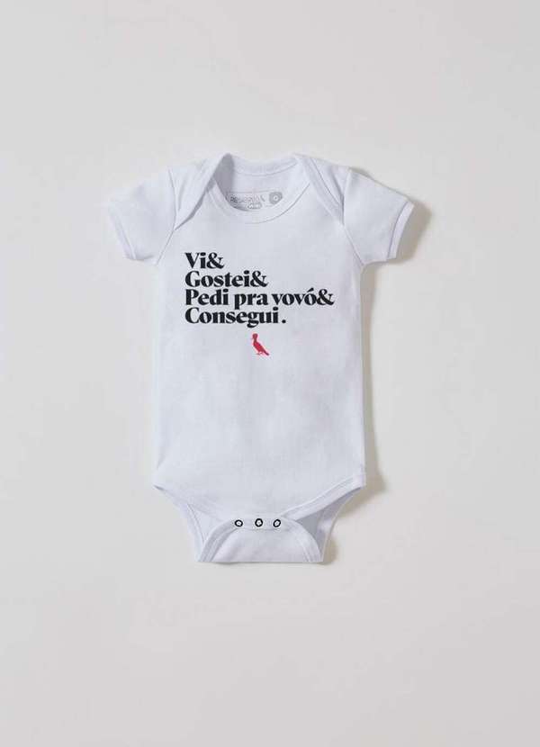 Reserva Mini - Body Estampa Consegui Vovó Reserva Mini Branco