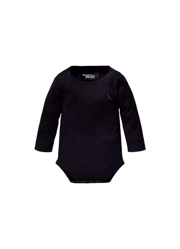 Reserva Mini - Body Pima Manga Longa Bb Melhor do Mundo Reserva Mini Preto