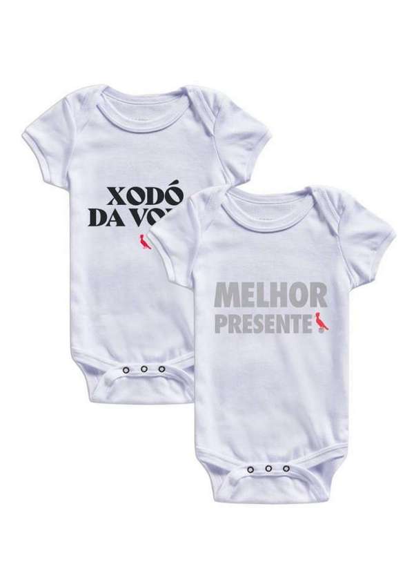 Reserva Mini - Kit Body Bebê Vovó e Melhor Presente 2 Peças Reserva Mini Denim