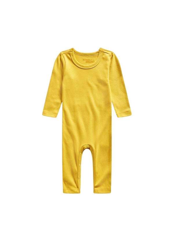 Reserva Mini - Macacão Bb Ml Básico Reserva Mini Amarelo