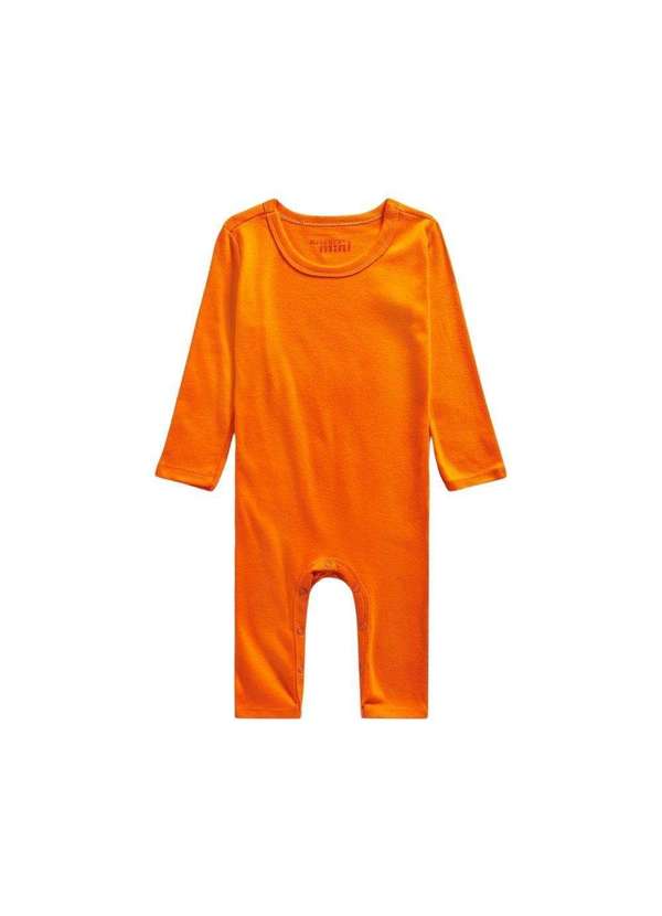 Reserva Mini - Macacão Bb Ml Básico Reserva Mini Laranja